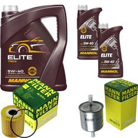 Inspektionspaket 7L Mannol Elite 5W-40 FüR Volvo V70 II 2.4 2.5 T V40 Kombi S60