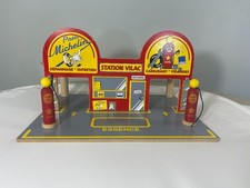 Rare Vilac Michelin Wooden Gas Station Garage Toy Made in France Bibendum