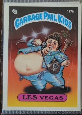 1986 Garbage Pail Kids Sticker Series 3  Les Vegas  #117b