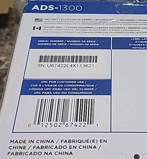 Brother ADS-1300 Compact Desktop Document Scanner White/Black (ADS1300) - Image 2 of 4