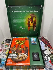 REESE’S PUFFS NFL Cereal Exclusive Bundle w/ Trading Cards & Speaker