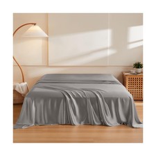 THXSILK Silk Flat Sheet 100 6A Top Grade Pure Mulberry Silk Bed Sheet Ultra...