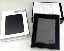 RIDGE Bifold Leather Wallet - Midnight Black - RFID Protection NEW