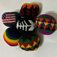Hacky Sack Footbag - Crochet Made in Guatemala Foot Bags Hand Woven - NEW