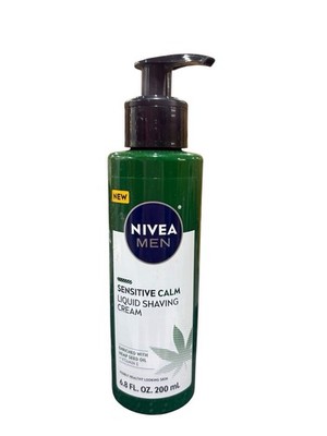 Nivea Men Sensitive Calm Liquid Shaving Cream Pump Bottle 6.8 FL OZ - NEW