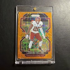 2021 Panini Prizm #215 Landon Collins Orange Lazer Prizm