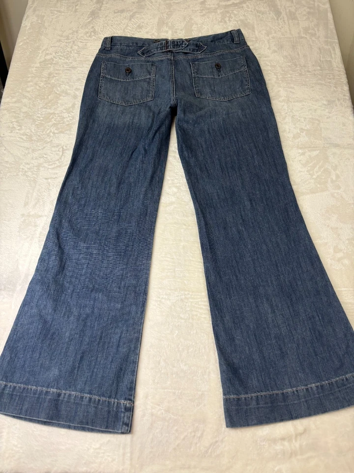 Pantalones de mezclilla vintage Y2K Ralph Lauren Polo Jeans Co para mujer 8 piernas anchas acampanadas Foto 2 de 4