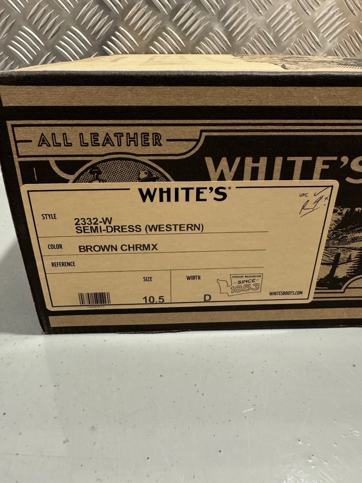 White's Boots 2332-W Semi-Dress Western Brown Chromexcel Size US 10.5 D New 2