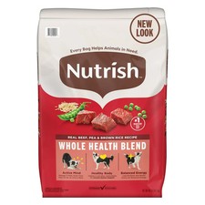 Nutrish Real Beef, Pea  Brown Rice Recipe Whole Health Blend Dry Dog Food,40 lb