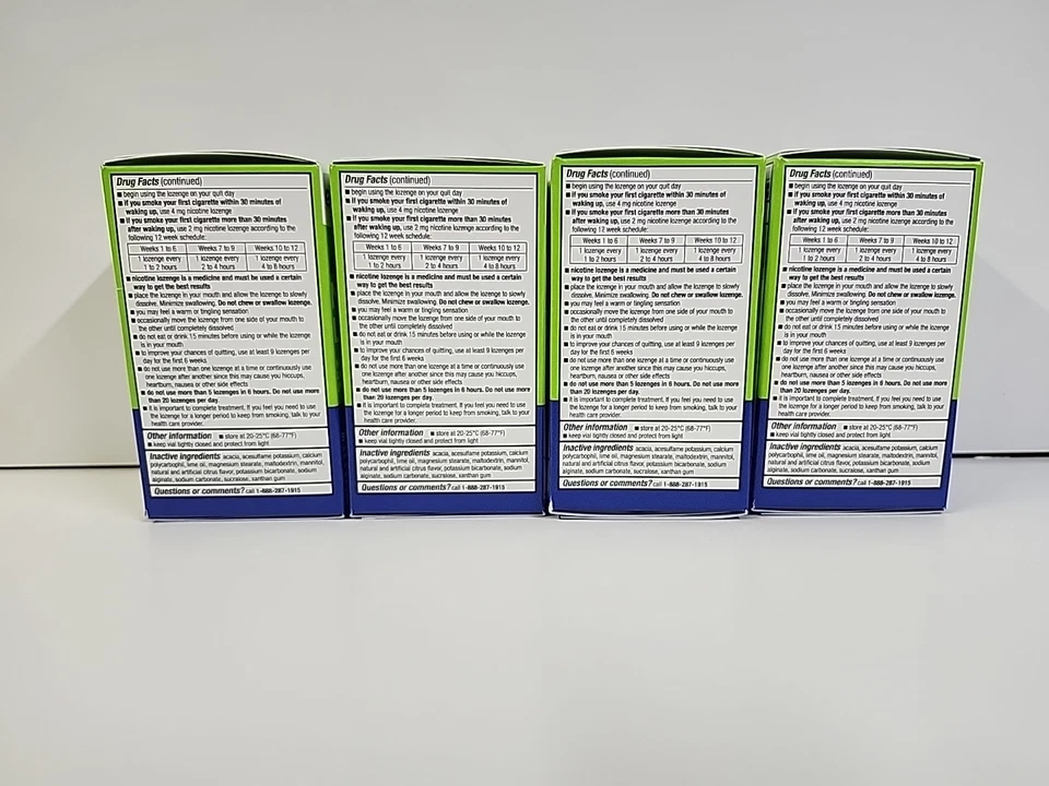 Equate Mini Nicotine Lozenges 2mg Citrus Lime Box Of 108ct. (Lot Of 4 Boxes) - Image 4 of 4