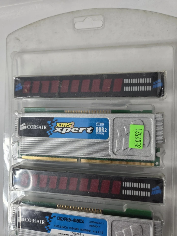 Corsair x2 1024MB Moduli XMS 2 Xpert Xtreme DDR2 RAM NUOVO 800mhz Cm2XP1024-640 - Immagine 3 di 4