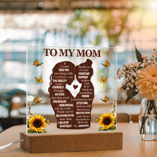 To My Mom Acrylic Plaque, Gift from Daughter, Heartfelt Keepsake for Mother