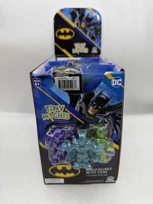 Batman DC Tiny Mights display case with 15 mystery batmobiles w/ 3 Figures Each