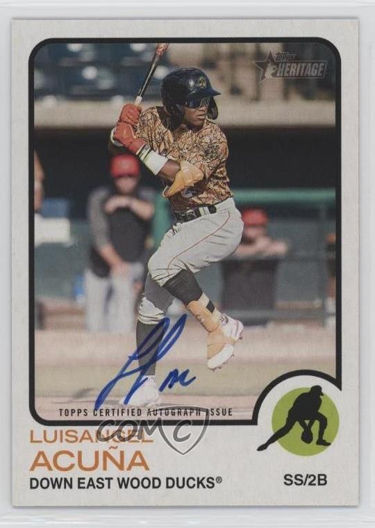 2022 Topps Heritage Minor League Edition Real One Luisangel Acuna Acuña Auto