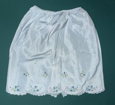 Bali Fischer Collection Light Blue Half Slip With Flowers Size Medium