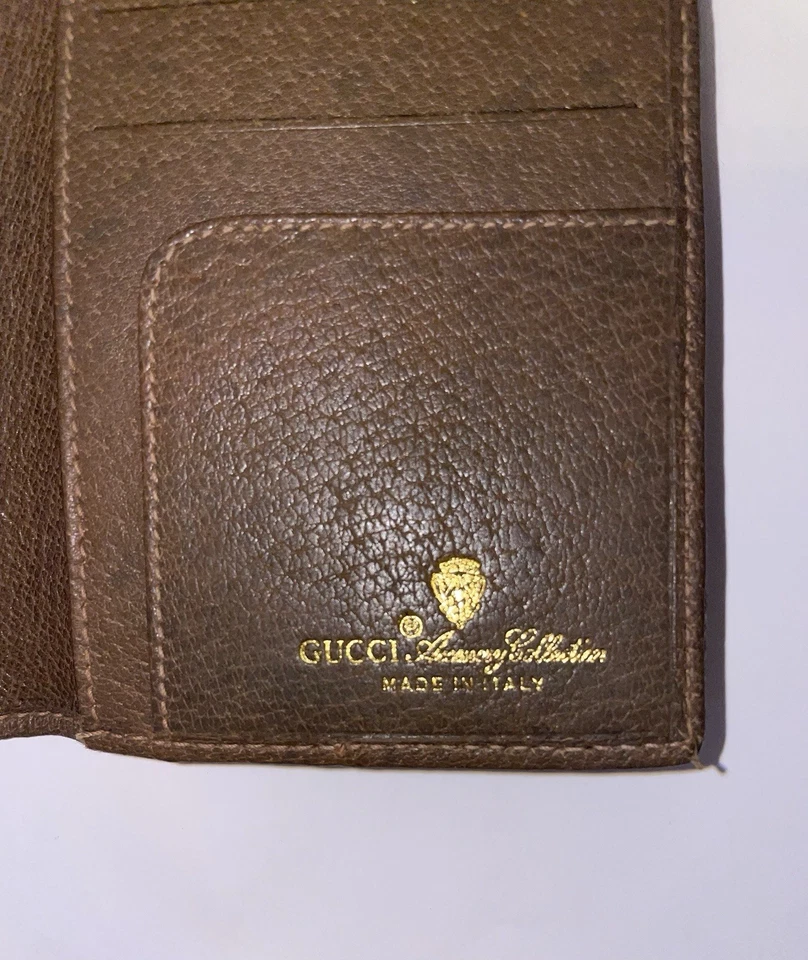 Auténtico tarjetero vintage Gucci GG de lona plegable Foto 4 de 4