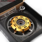 Racing Clutch Twin Disc Kit For Lancer Evo 4 5 6 7 8 9 Light Weight Flywheel