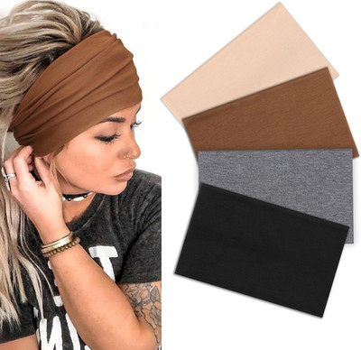 Stirnband Damen Sport Haarband Breit Elastisch Weiches Damen Haarbänder Antiruts