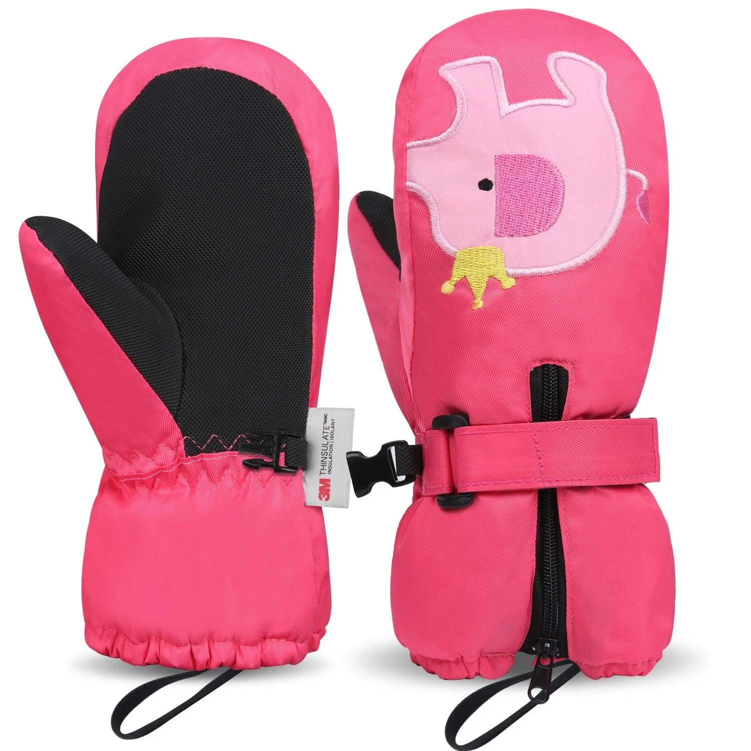 Mitten Winter, Snow Gloves for Skiing & Snowboarding Lined Warm Long Cuff wit...