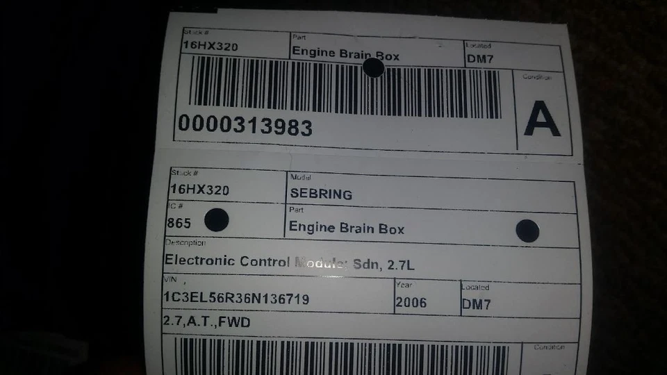 Driver Left Strut Front Sedan Fits 01-06 SEBRING 884706 - Изображение 3 из 4