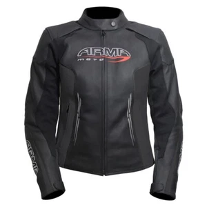 Armr Kimi Ladies Leather Motorcycle Jacket Womens Black