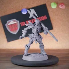 Skeleton Halberd Guard Miniature Monster Undead Mini Dungeons and Dragons Mini