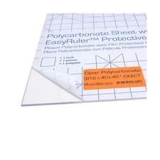 Polycarbonate Plastic Sheet 40" x 48" X 0.177" (3/16") Exact with EasyRuler F...