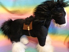 Disney Store Brave Merida Angus Black Clydesdale Horse Plush Large 15"
