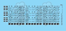 Generic Modern 50' Boxcar Data Only Black Solid Font HO Scale Decal Set