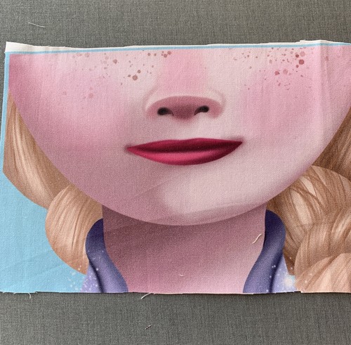 Frozen Elsa Mouth Panel 100% Cotton Woven Child Size 5x7.5”