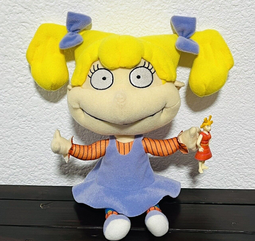 Rugrats Vintage 1998 Angelica Holding Cynthia Lalka Pluszowy Mattel 9 cali - Zdjęcie 1 z 10