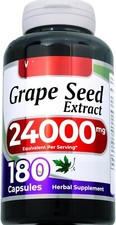 Grape Seed Extract 24,000mg, 180 Caps Non GMO...