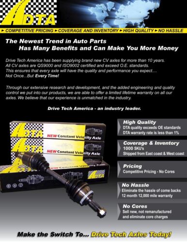 2 New CV Axles Fit Front Acura CL 2.2L, 2.3L, 97 - 99 Manual Trans with Warranty - Bild 4 von 6