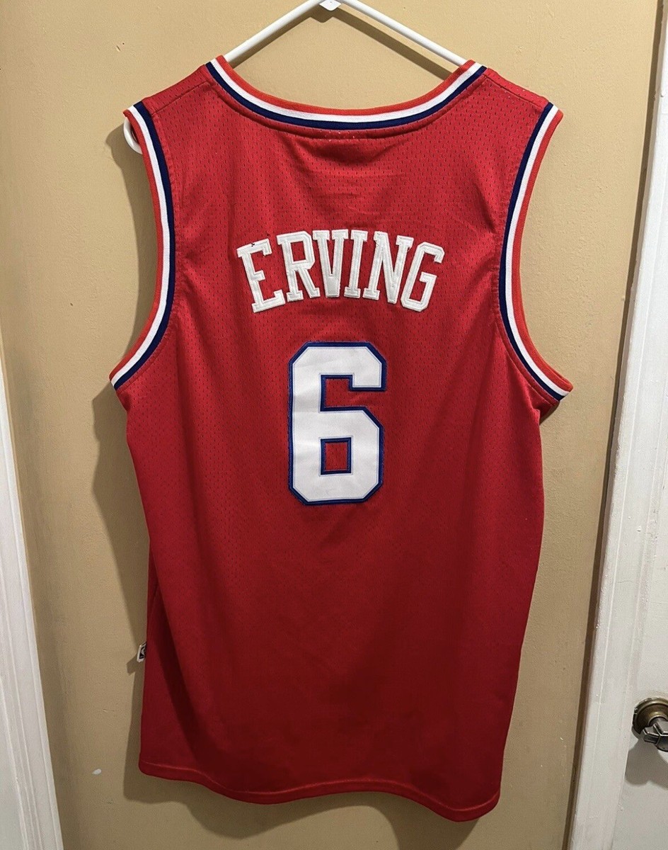 Julius Irving Jersey Red Hardwood Classics Philadelphia