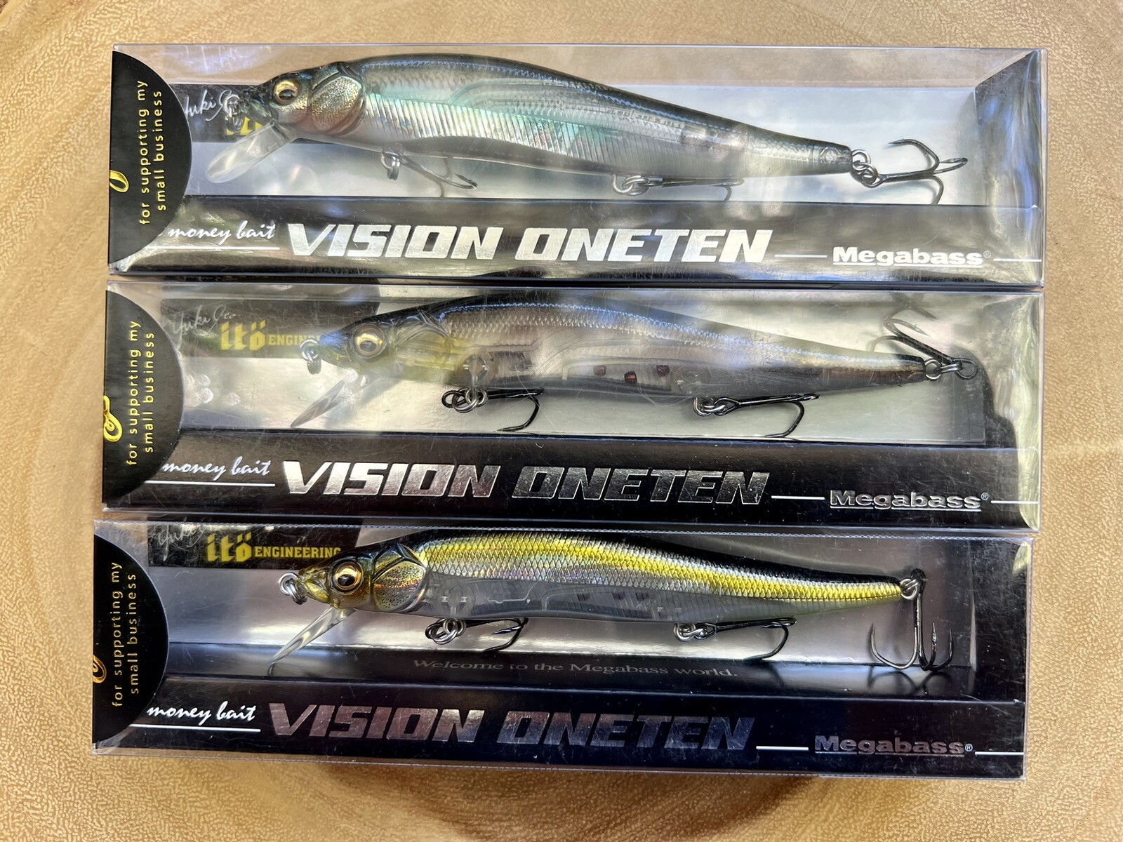 Megabass (Lot Of 3) Ito Vision Oneten Suspending Jerkbaits, Free Shipping! NWT! - Image 11