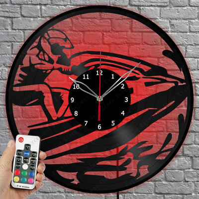 LED Vinyl Clock Water scooter Light Vinyl Record Wall Clock Home Decor 1835