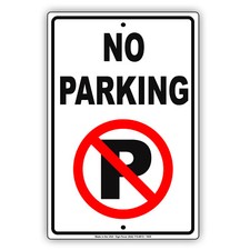 No Parking Warning Alert Property Office Home Outdoor Notice Aluminum Metal Sign