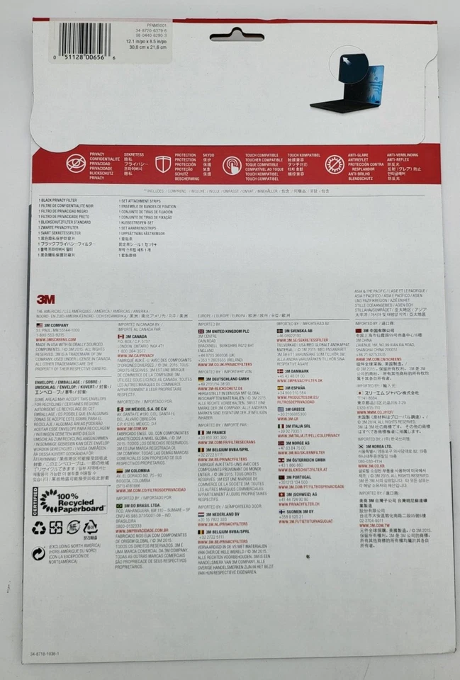 Privacy Filter for Microsoft Surface Book 12.1 x 8.5 in 3M Black PFNMS001 - Image 4 of 4