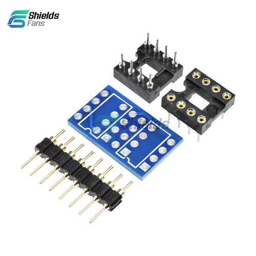 Dual DIP8 to DIP8 Mono Opamp PCB+Pin+Socket For NE5532 OPA2132 OPA627 TL072 P07 - Picture 3 of 7