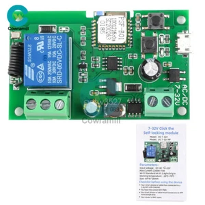 Interrupteur intelligent auto-bloquant WiFi Module de relais sans fil APP Contrôle USB 5V/DC7-32V