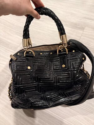 Authentic Gianni Versace Couture Large Borsa Shoulder Bag Black | eBay
