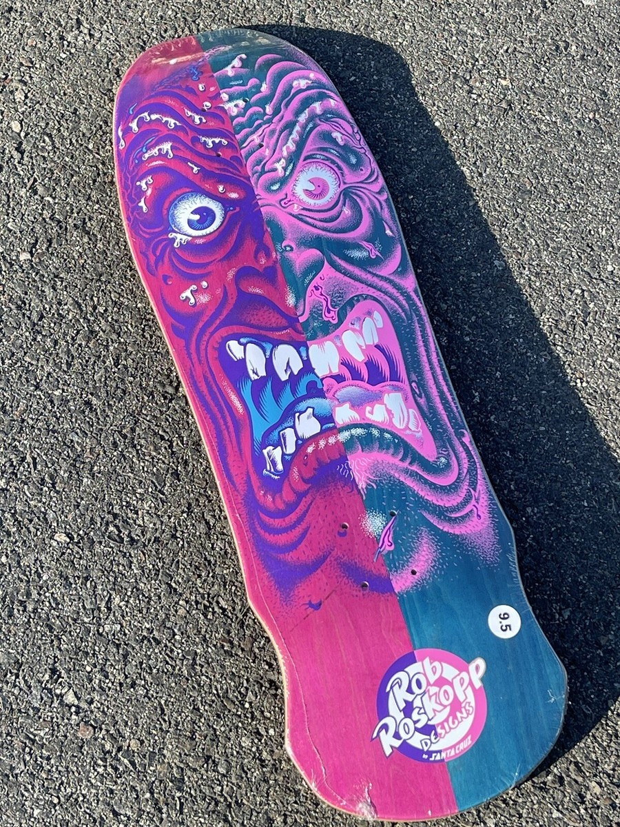 Santa Cruz ROSKOPP FACE Pink Blue Split REISSUE Skateboard Deck