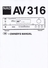 Manuale di istruzioni Operation Instructions per NAD AV 316 