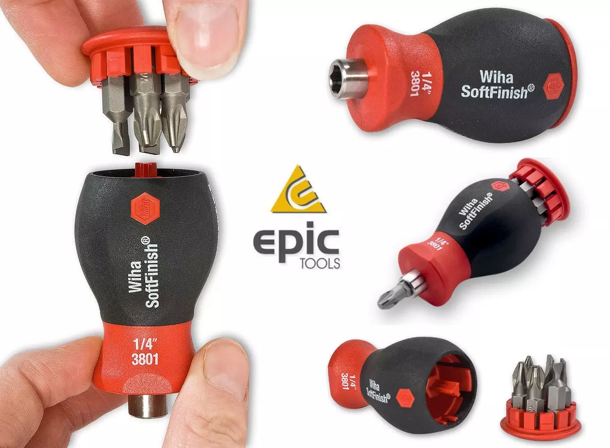 WIHA Micro Stubby Magnetic Screwdriver With Bit Holder Pz Slot