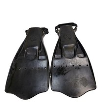 SCUBAPRO Jet Fins w/ Straps Unisex LARGE Diving Snorkeling Flippers Black USA
