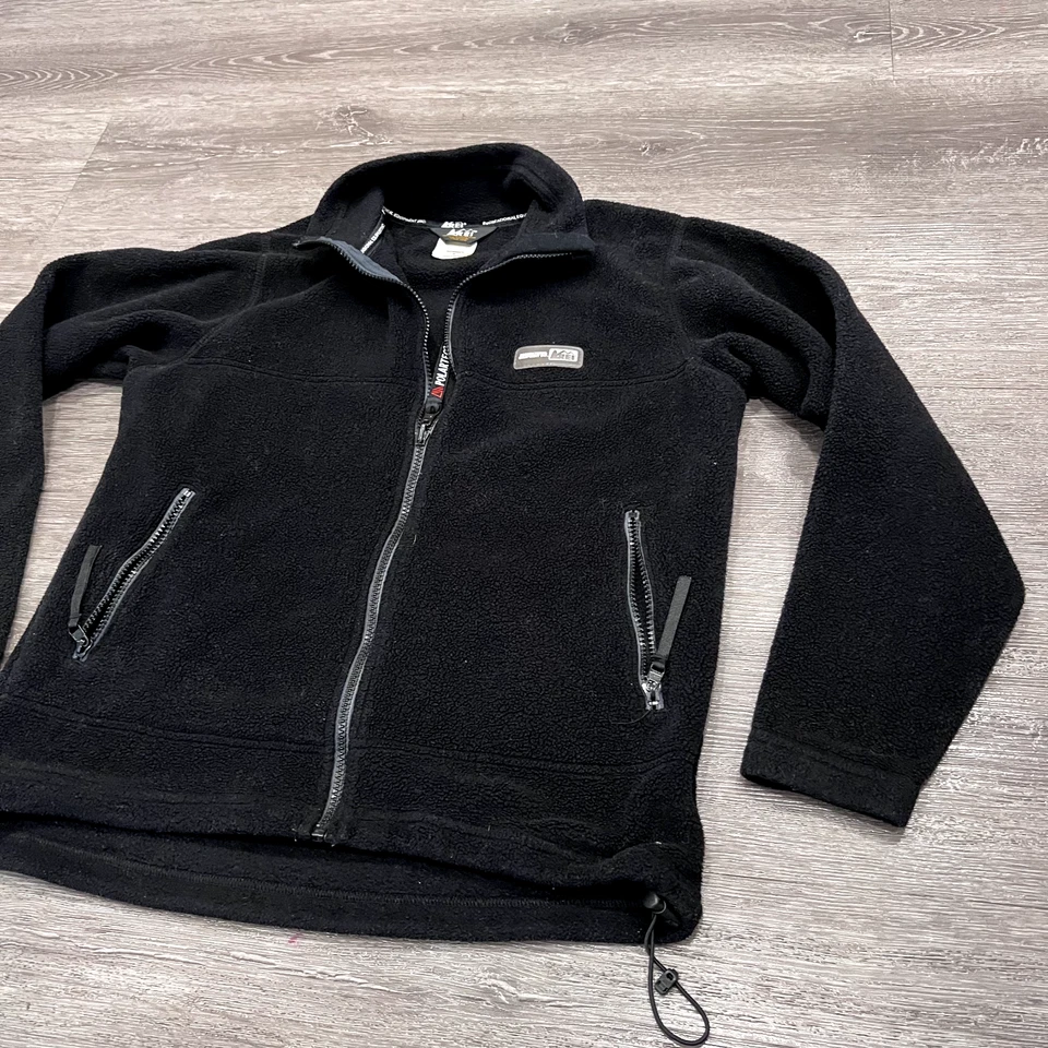 Chaqueta REI Mujer Pequeña Negra Polar Cremallera Completa Exterior Terroso Gorpcore Senderismo Foto 4 de 4