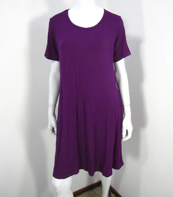 WNEEDU NWT SHORT SLEEVE RAYON SIZE L LARGE SCOOP NECK PURPLE CASUAL DRESS | eBay WNEEDU NWT SHORT SLEEVE RAYON SIZE L LARGE SCOOP NECK PURPLE CASUAL DRESS | eBay