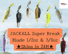 Ships in 24H JACKALL Super Break Blade 1/2oz & 3/8oz High-Pitch Chatterbait Lure