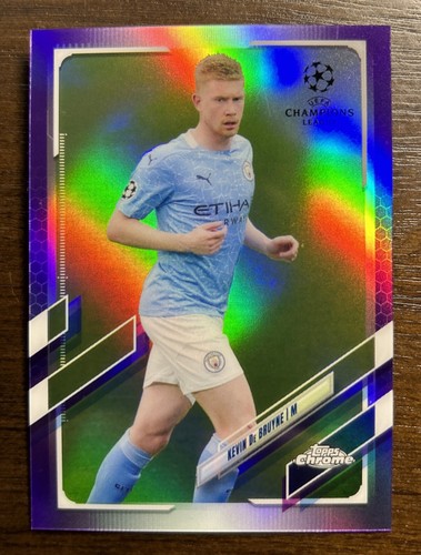 Kevin de Bruyne _ 2020-21 Topps Chrome UCL Purple Refractor #18 _ Man City /250