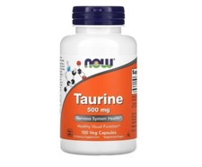 NOW Foods, Taurine, 500 mg, 100 Veg Capsules